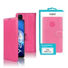 Etui portefeuille fushia pour Vivo Y20s