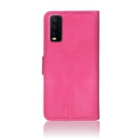 Etui portefeuille fushia pour Vivo Y20s
