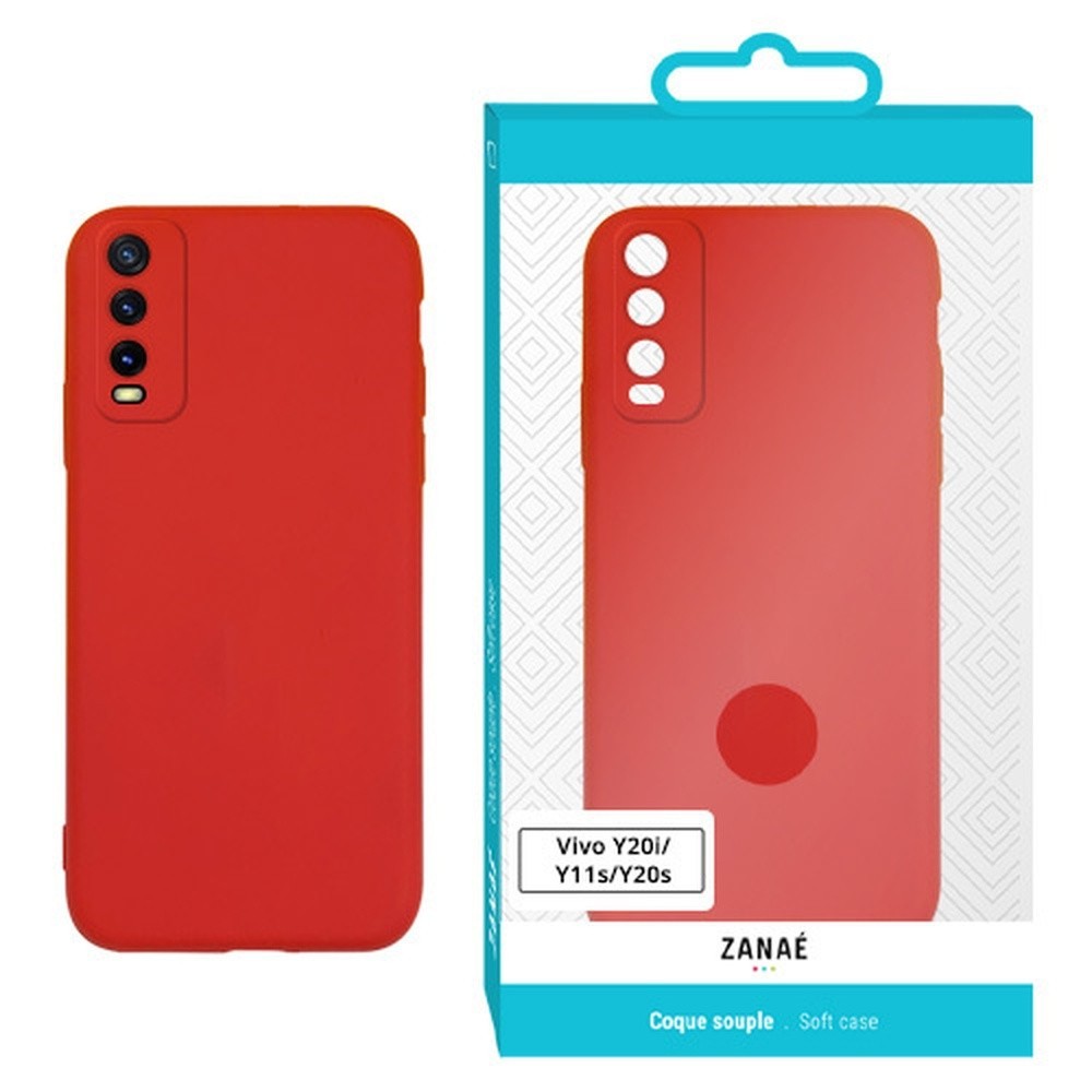 Coque Zanae rouge pour Vivo Y11s 20i Y20s