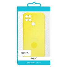 Coque Zanae Color Jaune pour Oppo A15 élégante et protectrice