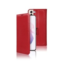 Etui Portefeuille Zanae Rouge pour Galaxy S21 Plus 5G