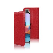 Etui Portefeuille Zanae pour Redmi Note 10 Pro Rouge