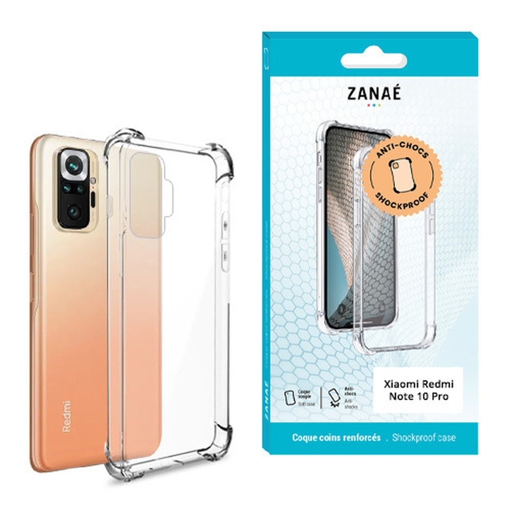 Coque Silicone transparente renforcée pour Redmi Note 10 Pro