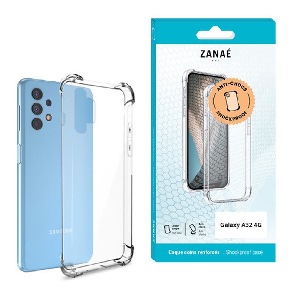 Coque silicone transparente renforcée pour Galaxy A32 4G