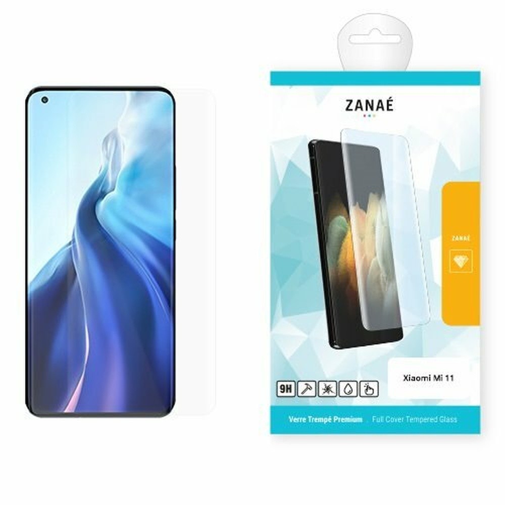 Protection en verre trempé recourbé noir pour Xiaomi Mi 11