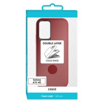 Coque Double Layer pour Samsung Galaxy A72 4G en rouge