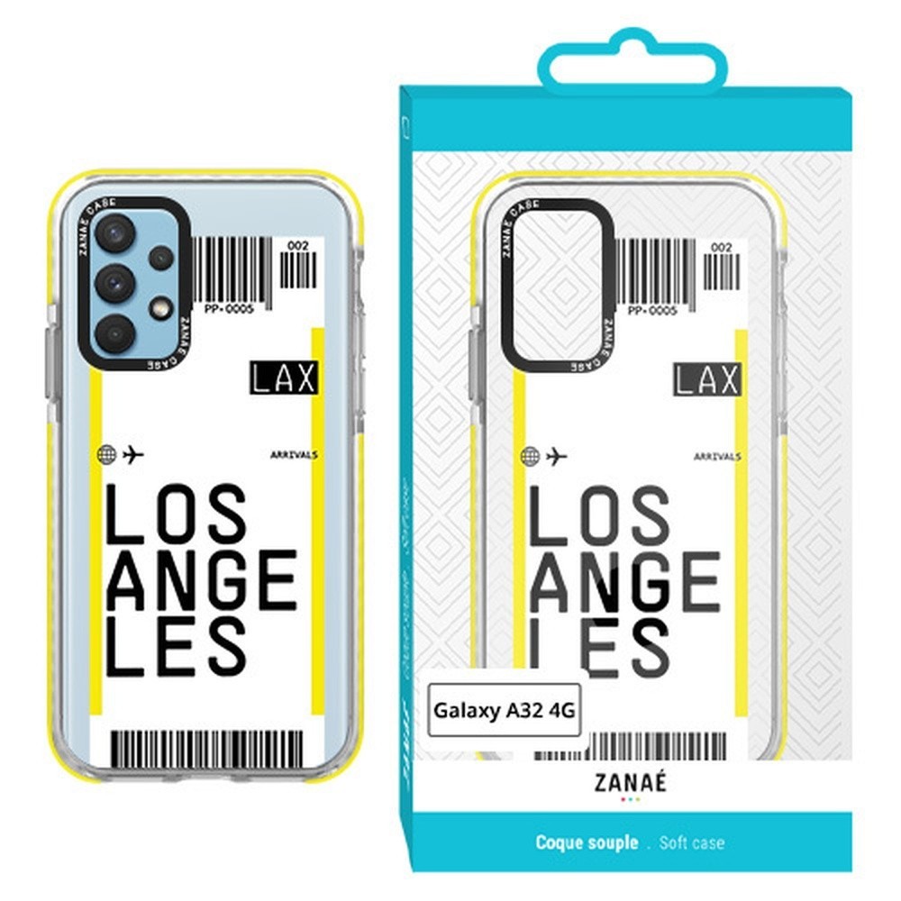 Coque transparente Billet d'Avion pour Galaxy A32 4G