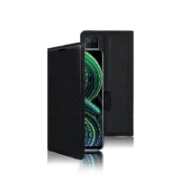 Etui portefeuille Zanae pour Realme 8 / 8 Pro en noir