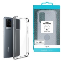 Coque silicone transparente pour Vivo X60 Pro avec coins renforcés