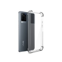 Coque silicone transparente pour Vivo X60 Pro avec coins renforcés