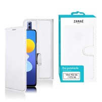 Étui Portefeuille Zanae blanc pour Vivo Y52 5G et Y72 5G