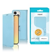 Etui Portefeuille Zanae bleu clair pour iPhone 13