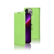 Etui portefeuille vert pour iPhone 13 Pro Max