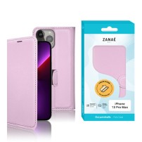 Etui portefeuille Zanae rose pour iPhone 13 Pro Max