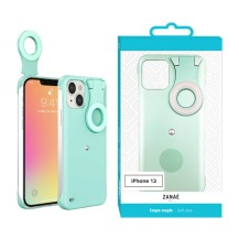 Coque selfie ring verte pour iPhone 13