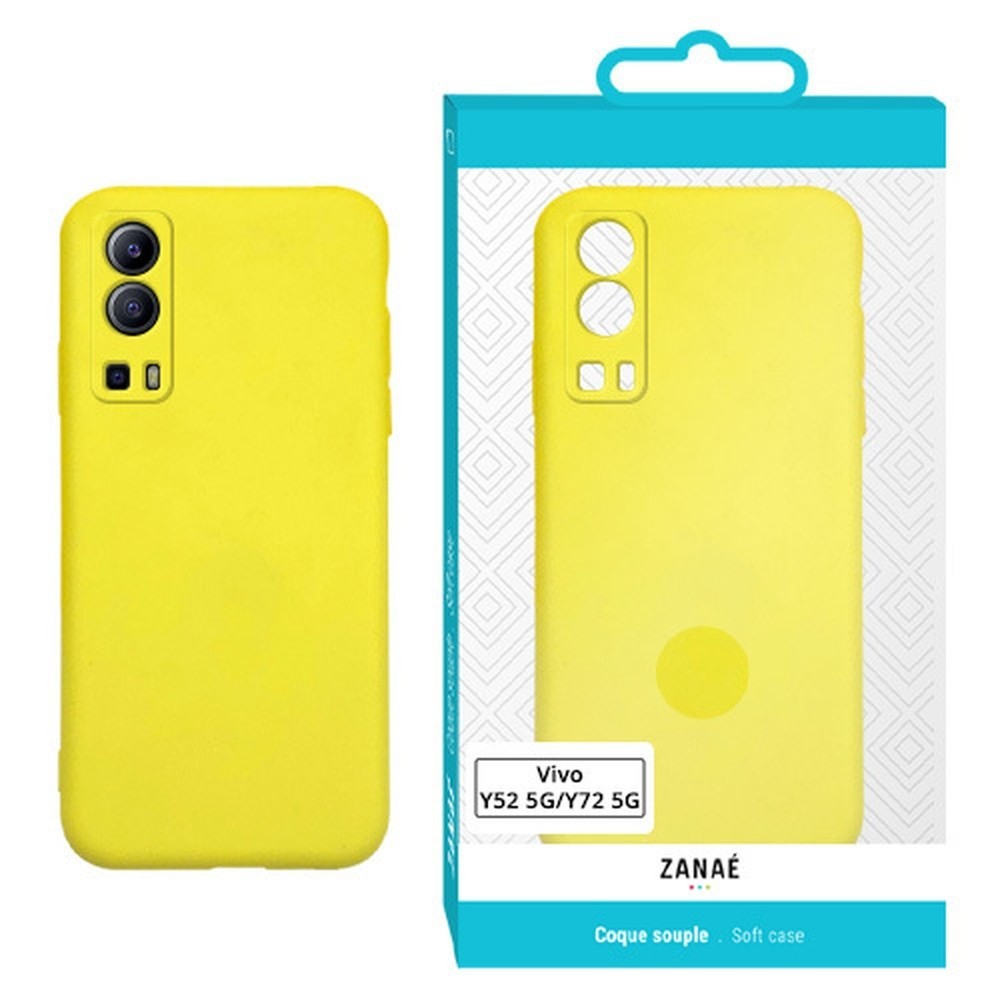 Coque Zanae Color Jaune pour Vivo Y52 et Y72 5G