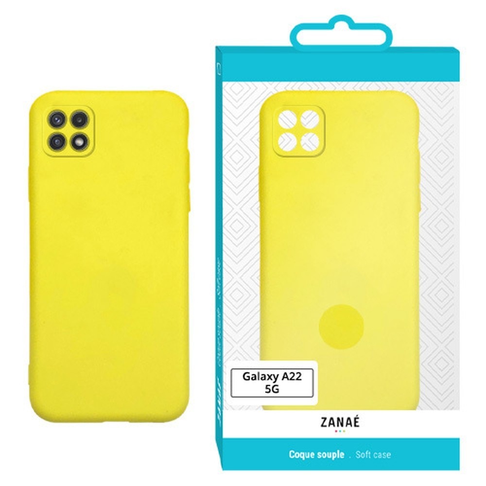 Coque jaune Zanae Color pour Galaxy A22 5G