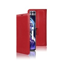 Étui portefeuille rouge pour Realme 8i