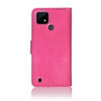 Etui portefeuille fushia pour Realme C21