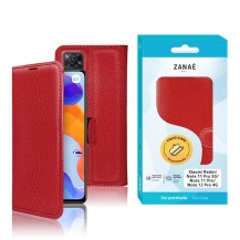 Étui portefeuille rouge pour Redmi Note