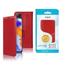 Étui portefeuille rouge pour Redmi Note