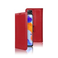 Étui portefeuille rouge pour Redmi Note