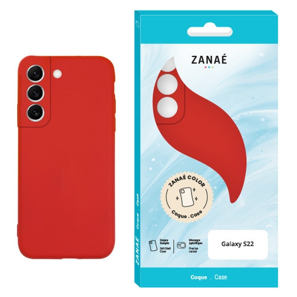 Coque rouge Zanae Color pour Samsung Galaxy S22
