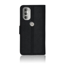 Etui portefeuille noir pour Motorola Moto G51 5G