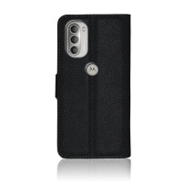 Etui portefeuille noir pour Motorola Moto G51 5G