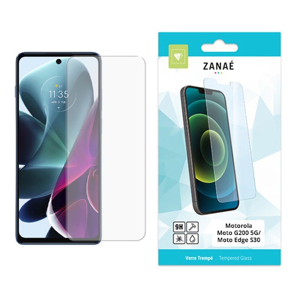 Verre trempé transparent pour Motorola G200 et Edge S30