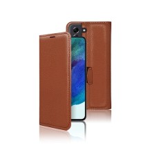 Etui portefeuille Zanae pour Samsung Galaxy S21 FE 5G couleur marron