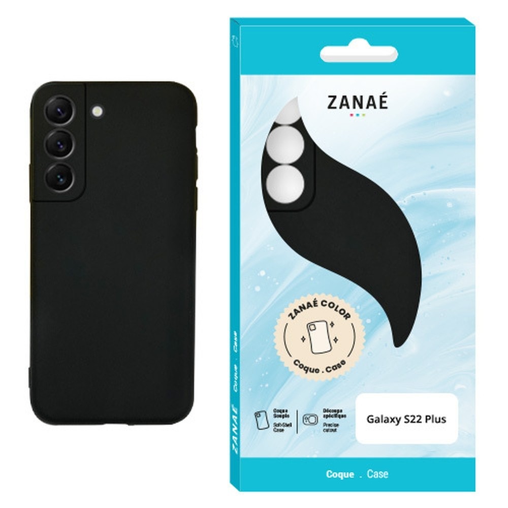 Coque Zanae Color pour Samsung Galaxy S22 Plus Noire