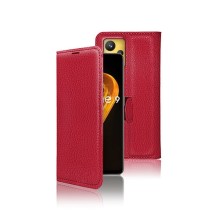 Étui portefeuille Zanae rouge pour Realme 9 et 9 Pro+