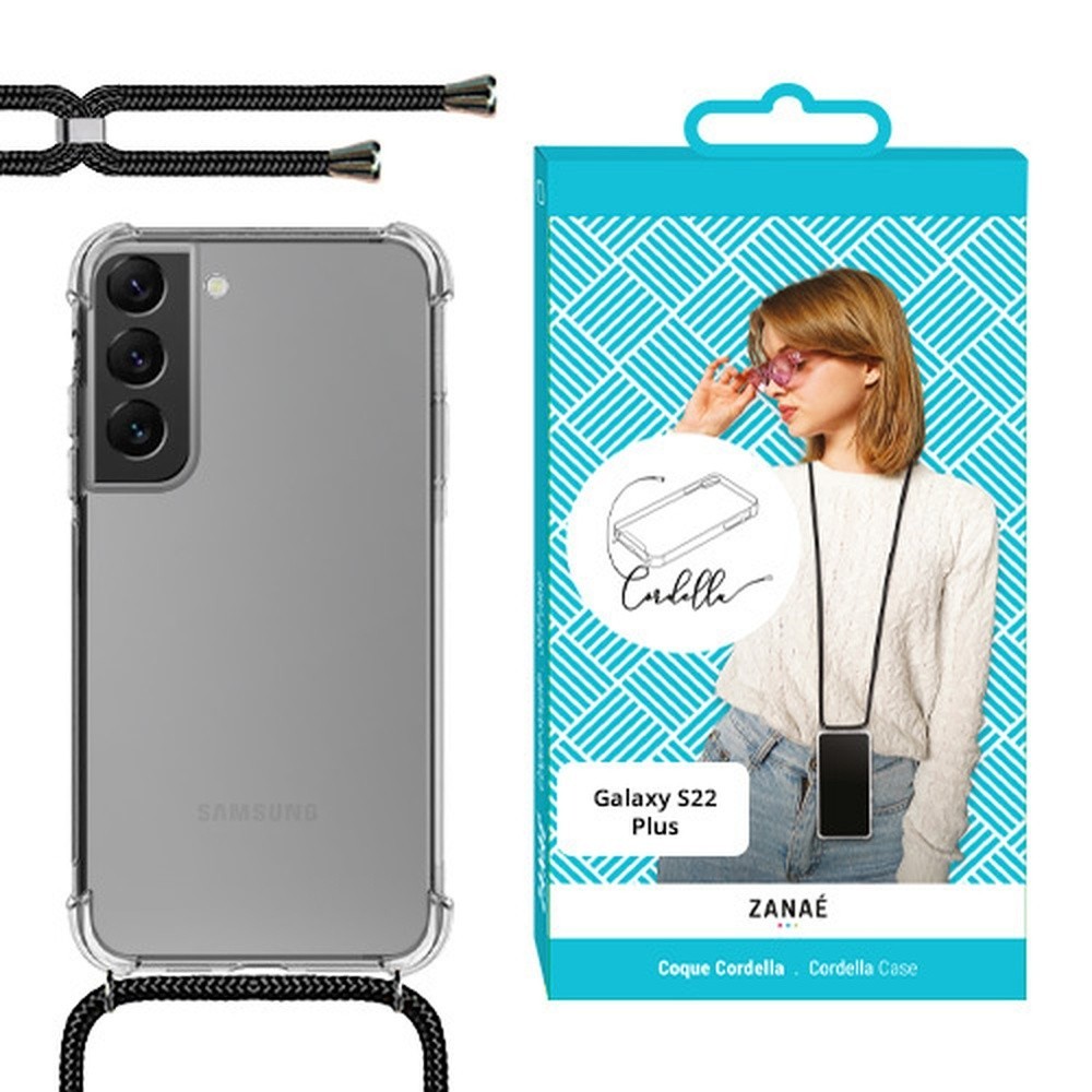 Coque Cordella transparente pour Galaxy S22 Plus avec cordon