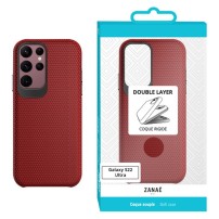 Coque Double Layer rouge pour Samsung Galaxy S22 Ultra