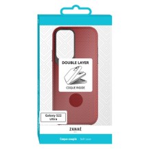 Coque Double Layer rouge pour Samsung Galaxy S22 Ultra