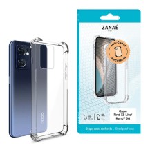 Coque silicone transparente avec coins renforcés pour Oppo Find X5 Lite et Reno7 5G