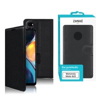Etui Portefeuille Zanae pour Motorola Moto G22 Noir