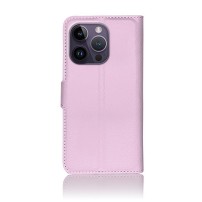 Etui portefeuille Zanae rose pour iPhone 14 Pro Max
