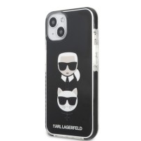 Coque noire avec motif Karl & Choupette pour iPhone 13