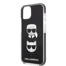 Coque noire avec motif Karl & Choupette pour iPhone 13