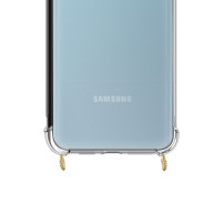 Coque Cordella transparente avec anneaux dorés pour Galaxy A12/M12