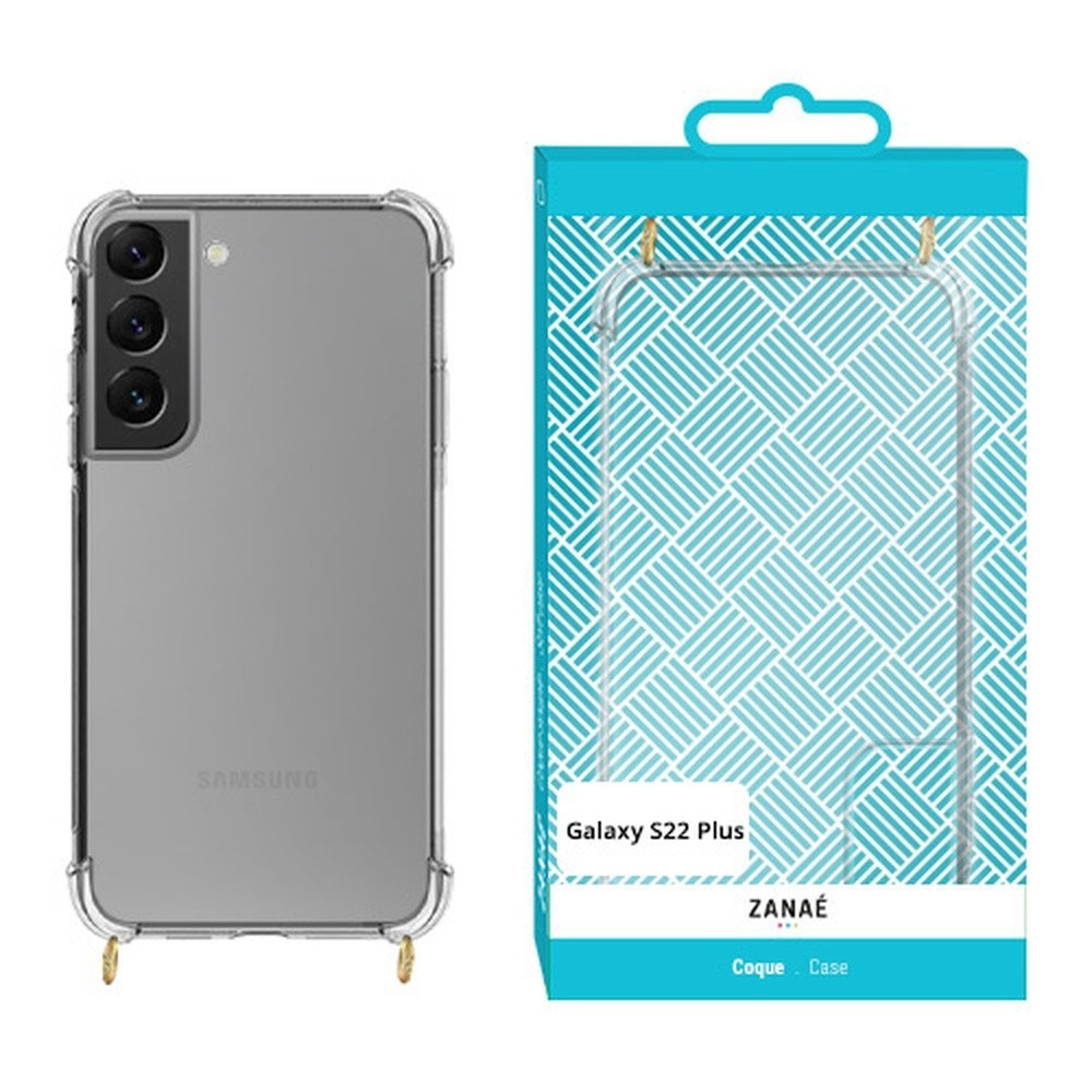 Coque Cordella avec anneaux dorés pour Galaxy S22 Plus