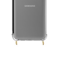 Coque Cordella transparente avec anneaux dorés pour Galaxy A03s
