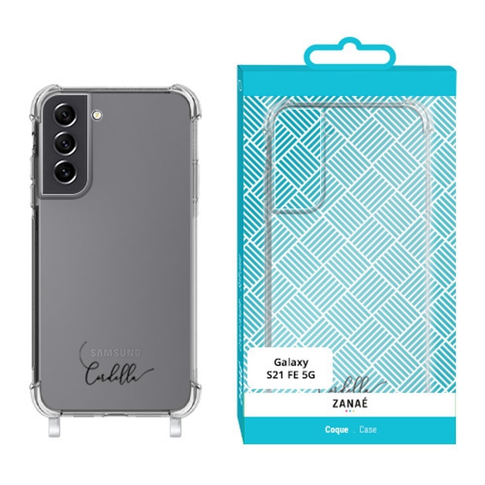 Coque transparente avec anneaux pour Galaxy S21 FE