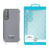 Coque transparente pour Galaxy S21 avec logo Cordella et anneaux intégrés