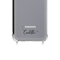 Coque transparente pour Galaxy S21 avec logo Cordella et anneaux intégrés
