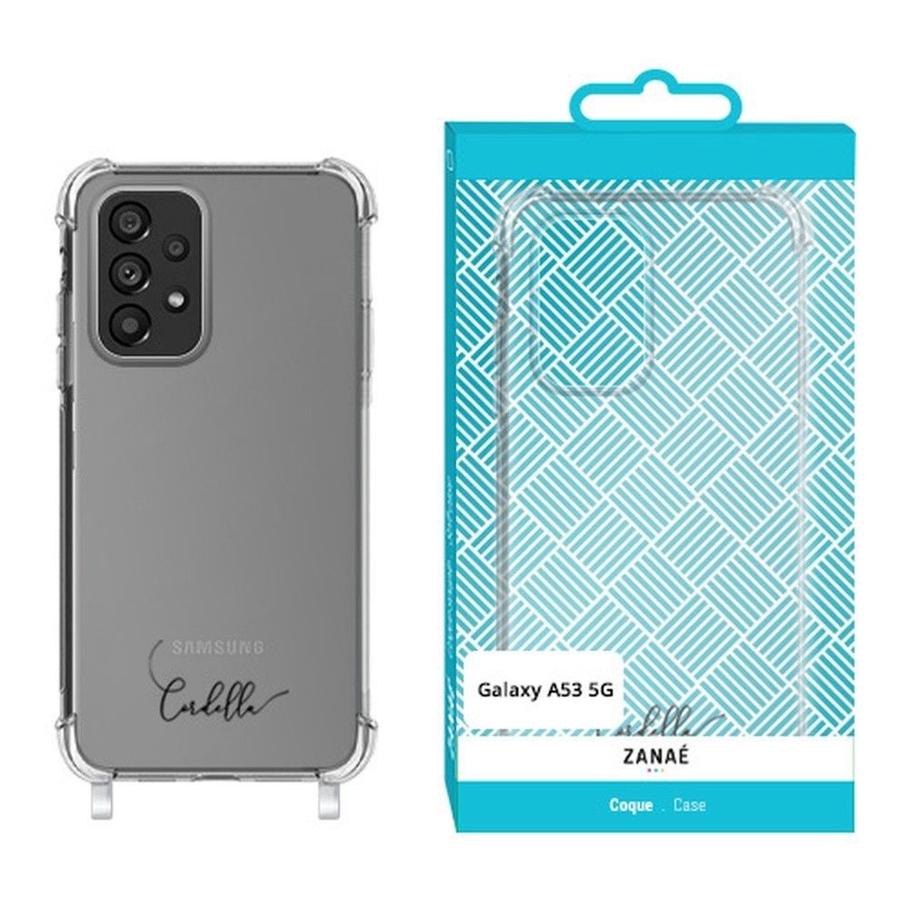 Coque transparente Cordella avec anneaux pour Galaxy A53 5G