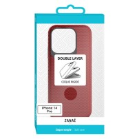 Coque Double Layer rouge pour iPhone 14 Pro