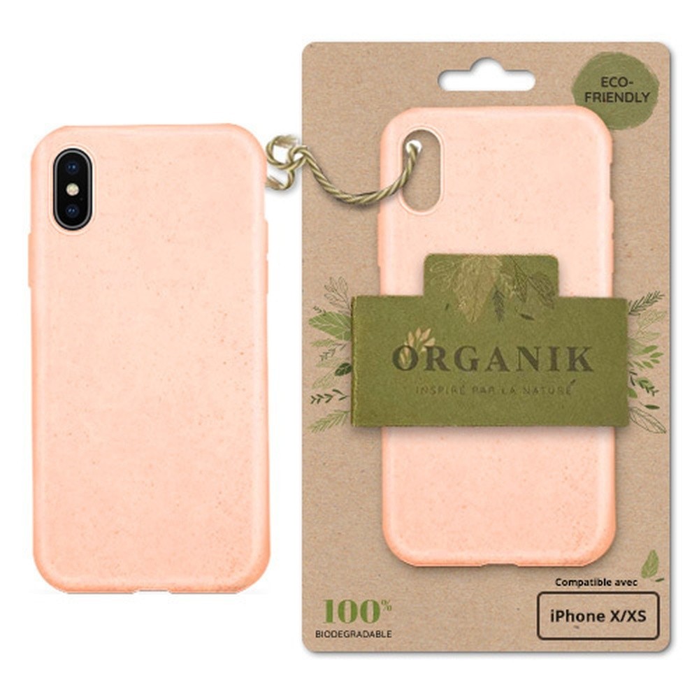 Coque Organik rose pour iPhone X et XS